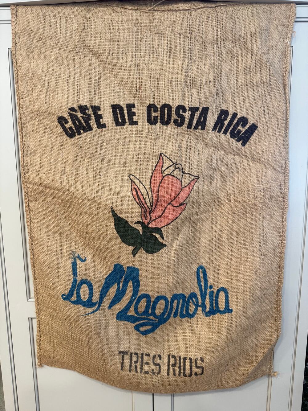 Jute Burlap Coffee Bag Sack Cafe de Costa Rica La Magnolia Tres Rios JL